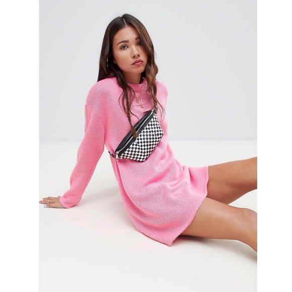 Elk Dresses & Skirts - ASOS Elk bright pink sweater dress size small